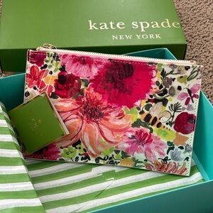 NWT Kate Spade Floral Dahlia Pencil Pouch